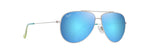 B665-17B - Shiny Silver with Blue & Green / Blue Hawaii
