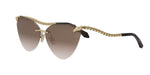 32F - Metal Shiny Yellow with Brown Gradient lenses / 