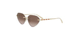 33F - Metal Shiny Yellow with Brown Gradient lenses / 