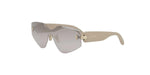 57C - Metal Shiny Silver with Silver Mirror lenses / 