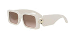 25F - Acetate Shiny White with Brown Gradient lenses / 