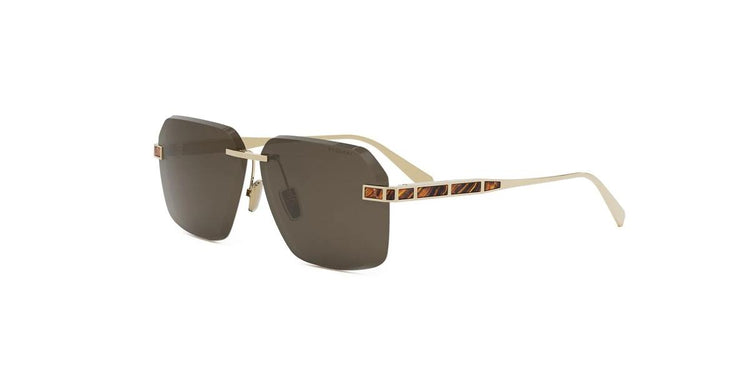 32E - Metal Shiny Yellow with Brown Normal lenses
