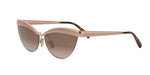 28F - Metal Shiny Rose with Brown Gradient lenses / 