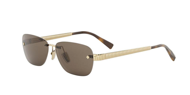 32E - Metal Shiny Yellow with Brown Normal lenses