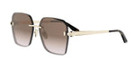 33F - Metal Shiny Yellow with Brown Gradient lenses / 