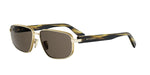 33E - Metal Matte Gold with Brown Normal lenses / 