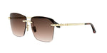30F - Metal Shiny Gold with Brown Gradient lenses