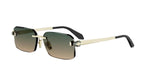 33P - Metal Matte Clear Gold / Gradient Green