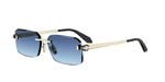 33W - Metal Matte Clear Gold / Gradient Blue