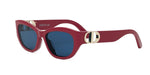 66V - Acetate Shiny Red with Blue Normal lenses / 