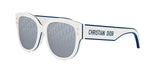 95A8 - Acetate Shiny White with Silver Pattern lenses / 