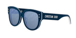 30B8 - Acetate Shiny Blue with Silver Pattern lenses / 