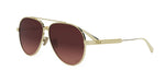 B0F2 - Metal Shiny Rose with Brown Gradient lenses / 