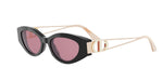 10R0 - Acetate Shiny Black with Rose Normal lenses / 