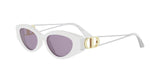 95G0 - Acetate Shiny White with Violet Normal lenses / 