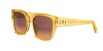 66D2 - Acetate Shiny Yellow with Brown Gradient lenses / 