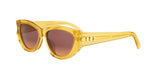 66D2 - Acetate Shiny Yellow with Brown Gradient lenses / 