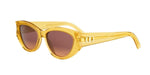 66D2 - Acetate Shiny Yellow with Brown Gradient lenses / 
