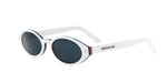 50B0 - Acetate Shiny White with Blue Normal lenses / 
