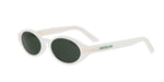 95I0 - Acetate Shiny White with Green Normal lenses / 
