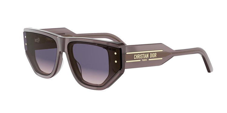 45GL - Acetate Shiny Brown with Blue Gradient lenses