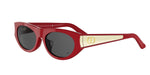 35A0 - Injected Shiny Red with Grey Normal lenses / 