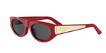 35A0 - Injected Shiny Red with Grey Normal lenses / 