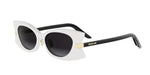 95A1 - Acetate Shiny White with Grey Gradient lenses / 