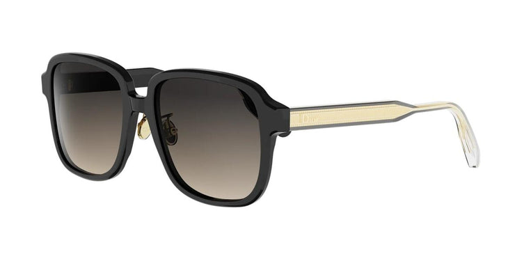 10A1 - Acetate Shiny Black with Grey Gradient lenses