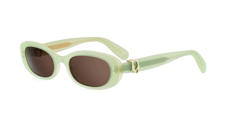 55F0 - Acetate Shiny Green with Brown Normal lenses