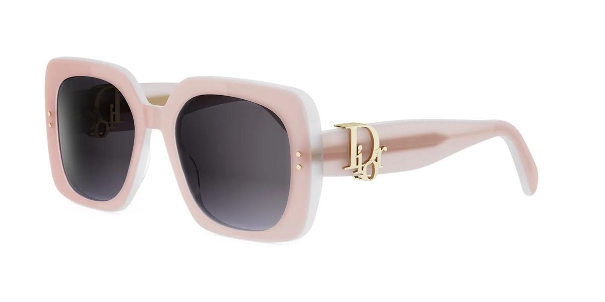 40A1 - Acetate Shiny Rose with Grey Gradient lenses