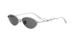F0A0 - Metal Shiny Silver with Grey Normal lenses / 