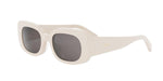 25A - Acetate Shiny White with Grey Normal lenses / 