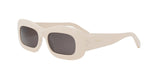 25A - Acetate Shiny White with Grey Normal lenses / 