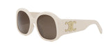 25E - Acetate Shiny White with Brown Normal lenses / 