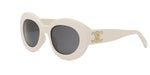 25A - Acetate Shiny White with Grey Normal lenses / 