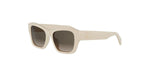 25F - Acetate Shiny White with Brown Gradient lenses / 