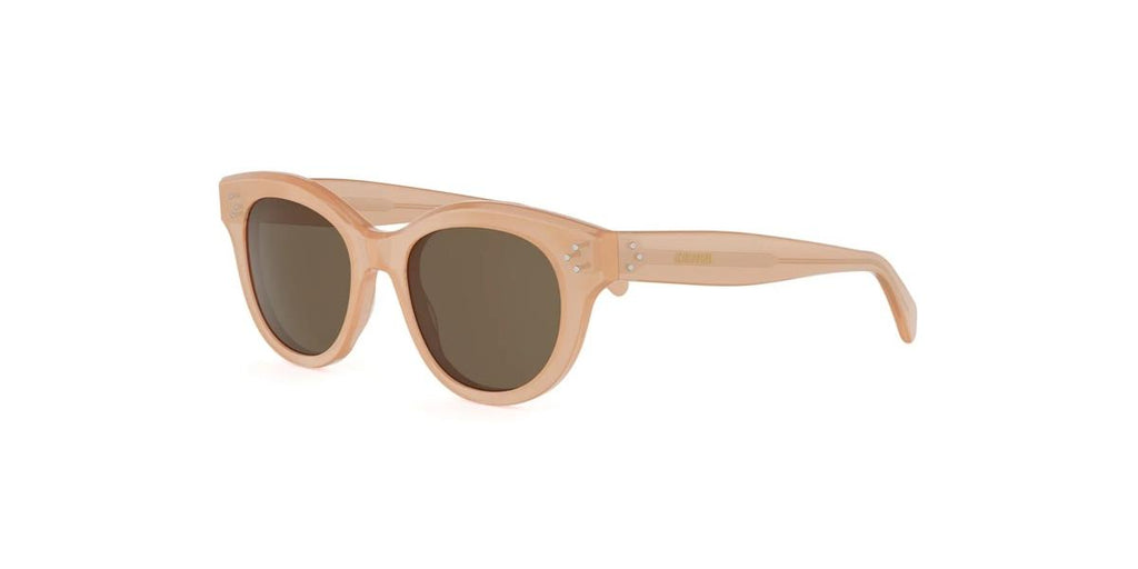 72E - Acetate Shiny Rose with Brown Normal lenses