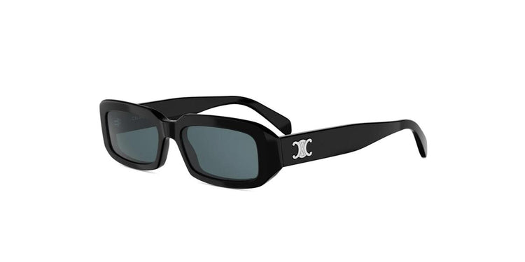 01V - Acetate Shiny Black with Blue Normal lenses