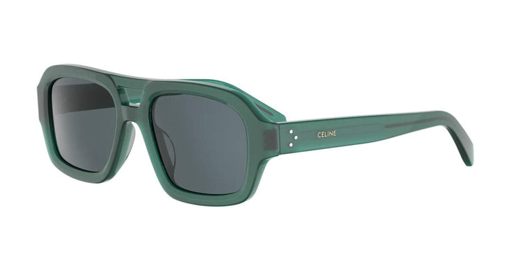 96V - Acetate Shiny Green with Blue Normal lenses