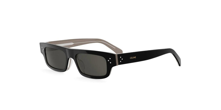 03A - Acetate Shiny Black with Grey Normal lenses