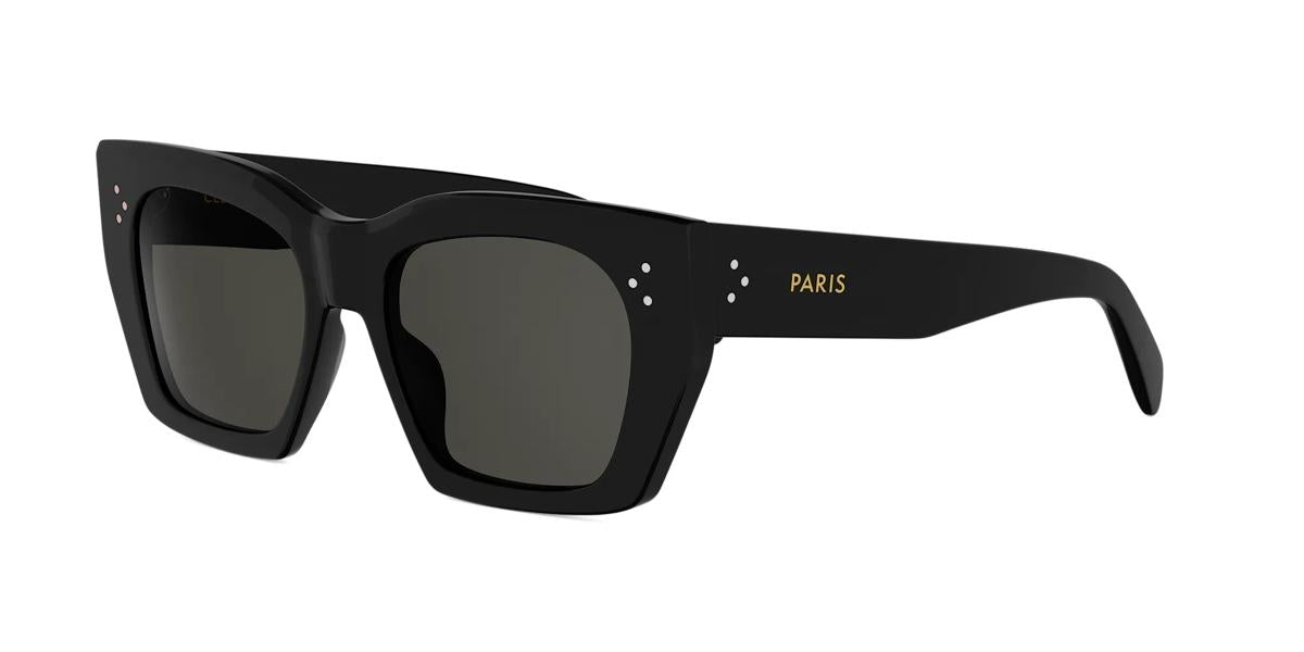 01A - Acetate Shiny Black with Grey Normal lenses