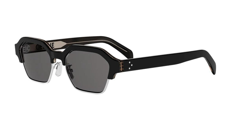 03A - Acetate Shiny Black with Grey Normal lenses