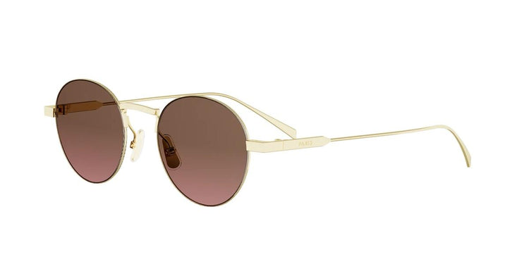 32F - Metal Shiny Gold with Brown Gradient lenses