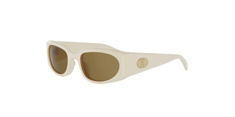 25J - Acetate Shiny White with Brown Normal lenses