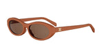 42E - Acetate Shiny Orange / Brown