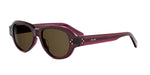 66E - Acetate Shiny Red with Brown Normal lenses / 
