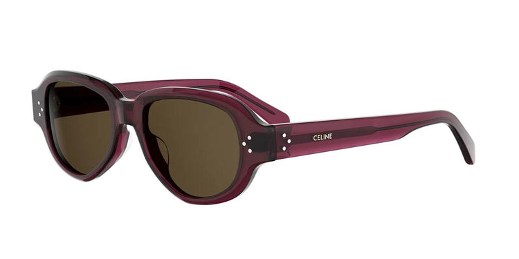 66E - Acetate Shiny Red with Brown Normal lenses