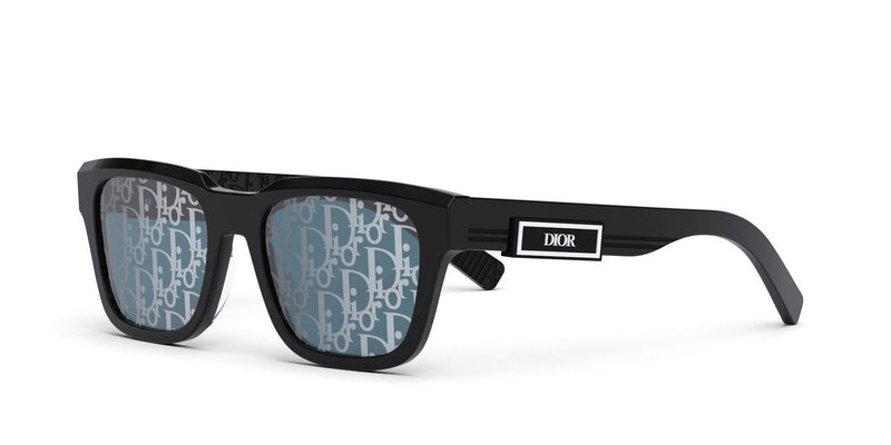 10B8 - Acetate Shiny Black / Blu Mirror