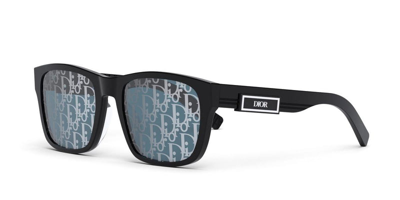10B8 - Acetate Shiny Black / Blu Mirror